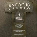 Enfocus Studio Black Cocktail Dress Size 6 - Gold Accent Knee Length Photo 5