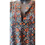 Cato women's blouse size XL orange and geometric bohemian Photo 2