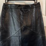 Zeagoo Black Faux Leather A Line Mini Skirt - Size Small Photo 1