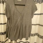 Cloud dancer Gray V Neck T Shirt Photo 1