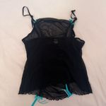 Victoria's Secret  Black and Blue Bow Sheer Camisole Photo 4