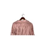 NEW! Western Fringe Soft Faux Suede Open Style Lined Jacket Coat L Dusty Rose Size L Photo 4