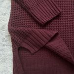 SO Burgundy Cable Crew Neck Long Sleeve Sweater Size L Photo 6
