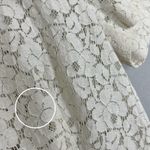 French Connection Lace Top Off-White Peplum Waist Short Sleeves Size 4 Coquette Photo 2