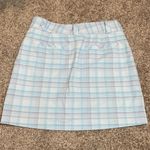 Nike  Golf Skirt Size 2 Light Blue Plaid Lined Skort Dri-Fit Stretch Tech Fabric Photo 6