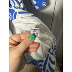 Tibi  Women's Blue White Floral Cotton Classic Chic Wrap Mini Dress Size 6 Photo 6