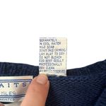 Portraits Northern Isles Vintage Knit Sweater Floral Paisley Embroidered Large Blue Photo 6