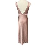 Wilfred Aritzia  Womens Goddess Sleeveless Backless Satin Midi Slip Dress Sz 2XS Photo 6