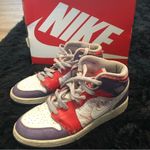 Jordan NIKE air 1 premium GS mid top shoes sneakers women’s 6.5 Photo 6