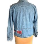 Vintage Christopher & Banks Denim Shirt Jacket Chambray Patriotic Americana Blue Size M Photo 3