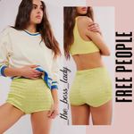 Free People shorts ruched micro shorties high rise summer spring stretchy Small Photo 6