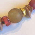 Casual Corner Gold Tone Purple Red Chunky Beaded Boho Retro Necklace Photo 8