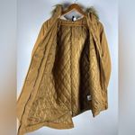Divided H&M Small Faux Fur Shearling lined Hooded Parka Coat Light Brown Photo 9