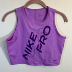 Nike  Pro Women’s Purple Crop Tank Top Medium NWT Photo 0
