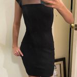 Lulus  XS Black Bodycon Backless Mesh Short Sleeve Round Neck Mini Pencil Dress Photo 1