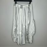 Bodil Black and White Striped Steampunk Maxi Skirt One Size Size undefined Photo 1