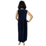 Laura Ashley Vintage Y2k navy pinafore overall jumper velvet midi dress 10 Photo 2