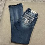 Rock Revival Blue Jeans with White Stitching Photo 1