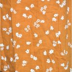 Old Navy  Plus Size XXL Mustard Yellow Linen Blend Sleeveless Top Ruffle Floral Photo 6