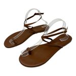 Tkees Brown Leather Strappy Flat Sandals Women’s Size 10 Photo 0