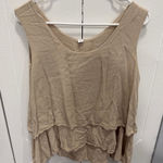 Tan Layered Flowy Tank Top Size M Photo 0