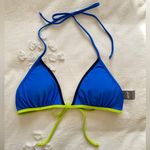 Aerie NWT  Triangle Tie-Back Halter Bikini Top - Electric Blue/Neon - S Photo 3