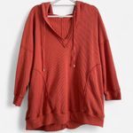 Free People Intimately Early Night Thermal Hoodie – Burnt Orange Cozycore Medium Photo 2