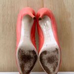 Miu Miu Studded coral leather pointy-toe Bow Pumps size IT 37.5 US 7.5 Photo 9