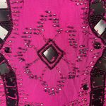 Free People  SPEAK EASY Size 4 Pink Sequins Beads Mini NEW FLAWED Photo 2