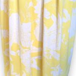 H&M  Dress Yellow White Retro Floral Pleated Top Sleeveless Open Keyhole Back Photo 3