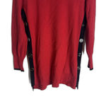 Chico's  Womens Small Button Side Pullover Mock Neck runic sweater top Photo 2