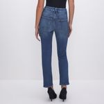 Good American Straight Compression Leg Jeans in Indigo 271 Wash Size 6/28 Photo 3