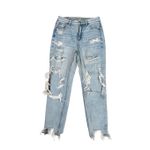American Eagle  Mom Jean Comfort Stretch Waistband Destroyed Ripped Jean Light 0 Photo 2