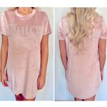 Juicy Couture 👑 Pink Velvet Fleece Bling Silver Rhinestone Logo Sleep Shirt Y2K Photo 1