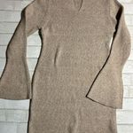 Commense Tan Long Sleeve Sweater Dress Size M Photo 0