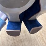 Margaux The Heel Blue Suede Block Heels, US Size 8 Photo 10