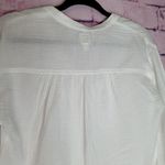 Evereve  ROAN + RYAN WHITE 100% SLUB COTTON BOHEMIAN PRAIRIE LAGENLOOK BLOUSE XS Photo 7