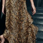 ZARA  maxi dress snake animal print mesh ruffled boho western casual summer Photo 7