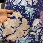 Vivida Blue and Cream Fluid Swim Coverup Or robe poncho hoodie:Box B Size undefined Photo 4