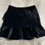 Parker Black Velvet Ruffle Rhinestone Trim Mini Skirts NWT Photo 3