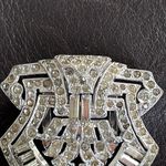 Art Deco Style Rhinestones Vintage Dress Clip‎ Silver Photo 1