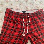 J.Crew Classic Tartan Flannel Pajama Bottoms Red Black Plaid Size Large Photo 2
