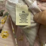 No Comment NY.LA Floral Button Front Top Pink Yellow Green XL Short Sleeve Photo 3