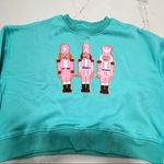 NEW Nutcracker Christmas Appliqué Crewneck Long Sleeve Pullover Sweatshirt L Blue Size L Photo 0