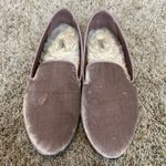 Birdies Starling Women's Size 8 Loafers Dusty Rose Pink Velvet Faux Fur Lining Photo 2