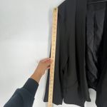 Quince  Blazer Jacket Womens Large Black Stretch Open Front High Low Hem Photo 11