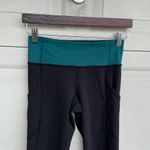 Lululemon  Women’s Speed Tights Leggings Forage Teal Black Dot Ruched 4 Photo 4