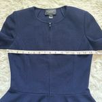 St. John Caviar Jacket Full Zip Up Peplum Wool Blend Long Sleeve Navy Sz 2 Photo 10