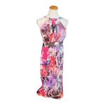 Eliza J Womens  Floral Pastel Watercolor Chiffon  High Neck Halter Maxi Dress - 2 Photo 2