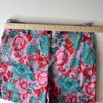 Talbots  Womens Relaxed Chino Shorts Size 12 Sketched Blooms Colorful Preppy Photo 8
